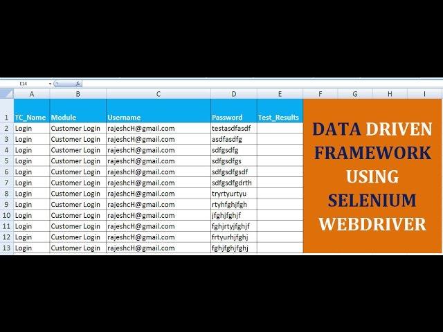 Selenium Data driven framework using java | Data Driven Testing Framework in Selenium