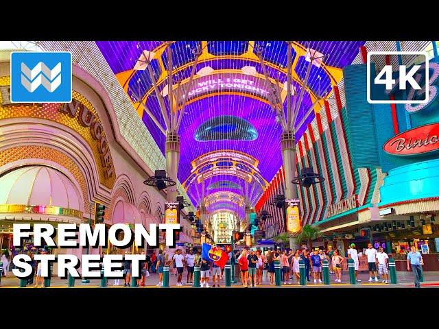 [4K] Fremont Street Experience Las Vegas 2022 Walking Tour & Travel Guide (Before The Flood)