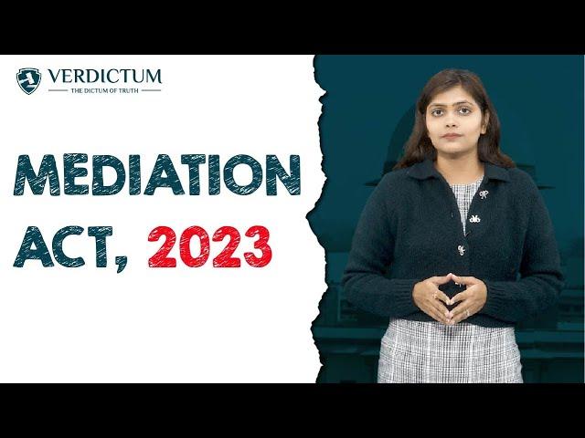 Mediation Act, 2023