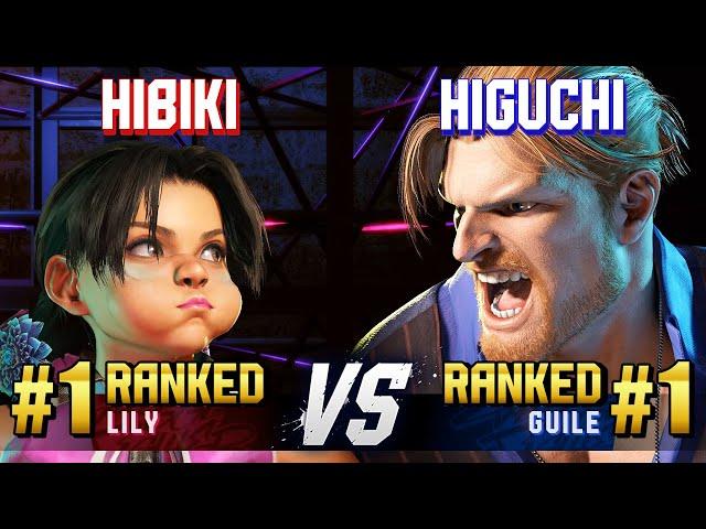 SF6 ▰ HIBIKI (#1 Ranked Lily) vs HIGUCHI (#1 Ranked Guile) ▰ High Level Gameplay