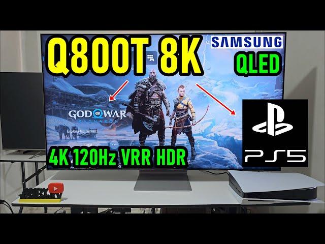 Samsung QLED Q800T 8K with PlayStation 5: God of War Ragnarok Gameplay