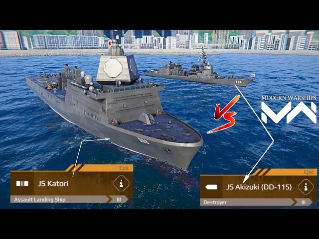 JS Katori Vs JS Akizuki Modern Warships