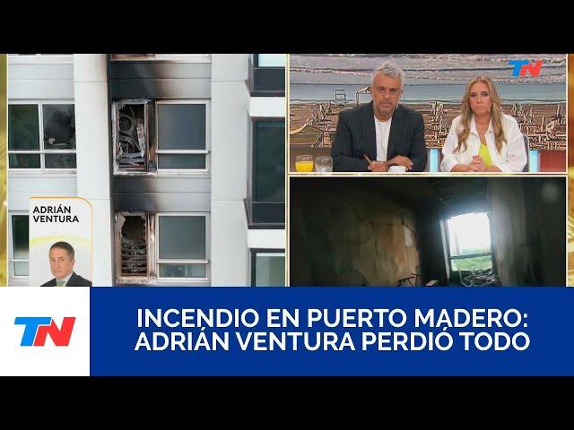 Incendio en Puerto Madero:  Adrián Ventura perdió todo