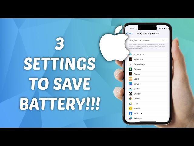 3 iPhone SETTINGS to Make BATTERY Last Longer!