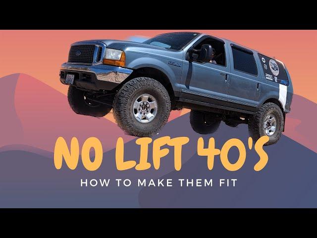 How I fit 40's With Almost NO LIFT on The Bobbed Excursion.