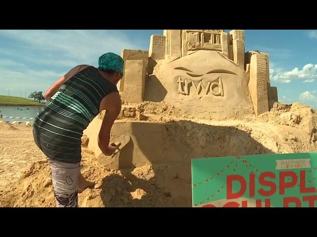 Sand castles at Eagle Mountain Lake