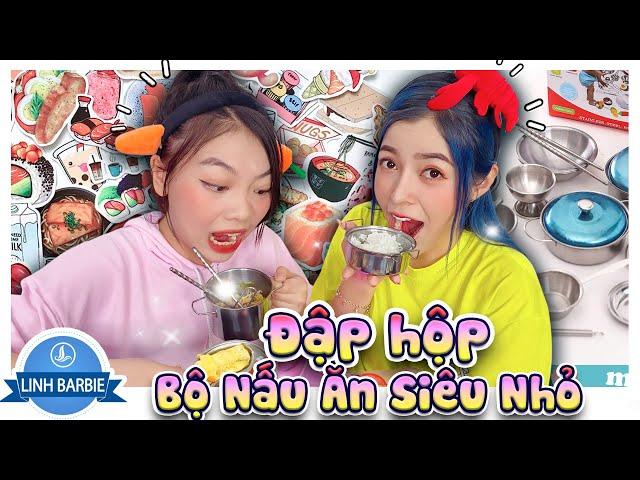 Đập Hộp Bộ Nấu Ăn Siêu Nhỏ Cực Hot - Đầu Bếp Tập Sự I Linh Barbie Vlog