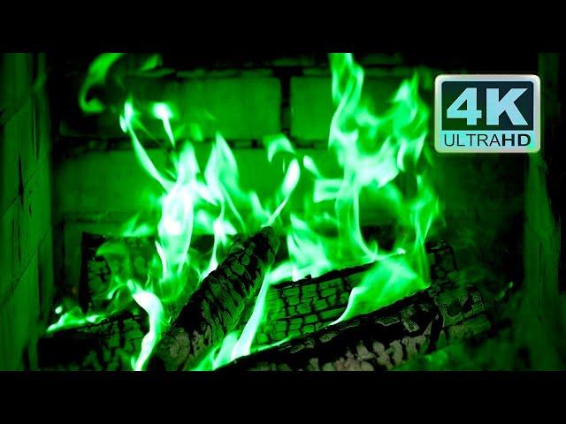  GREEN FIREPLACE 4K Ultra HD