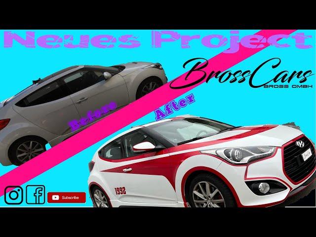 Hyundai Veloster Teilfolierung Rückleuchtentönen by BrossCars