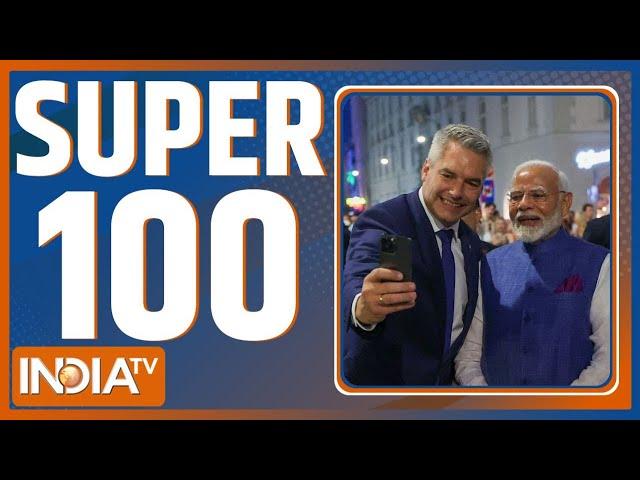 Super 100: PM Modi In Austria | Arvind Kejriwal | SC On NEET | Population Control | Weather Update