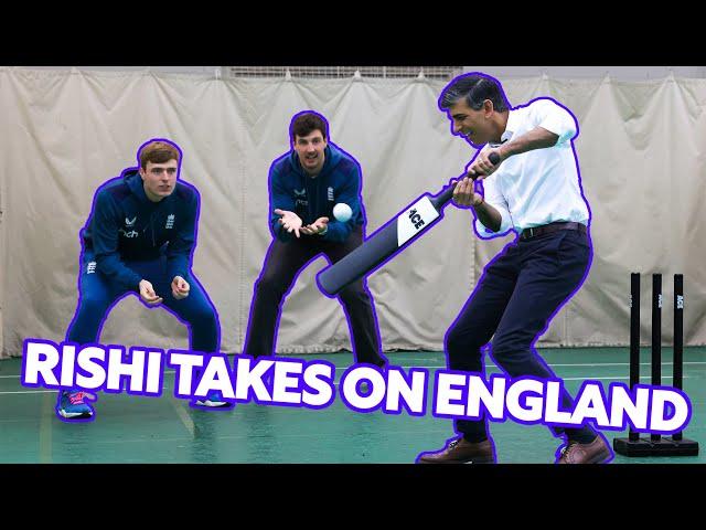 Rishi Sunak takes on the England Cricket Team