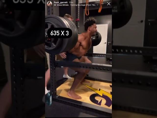 Myles Garrett casually squats 635 pounds 3 times 