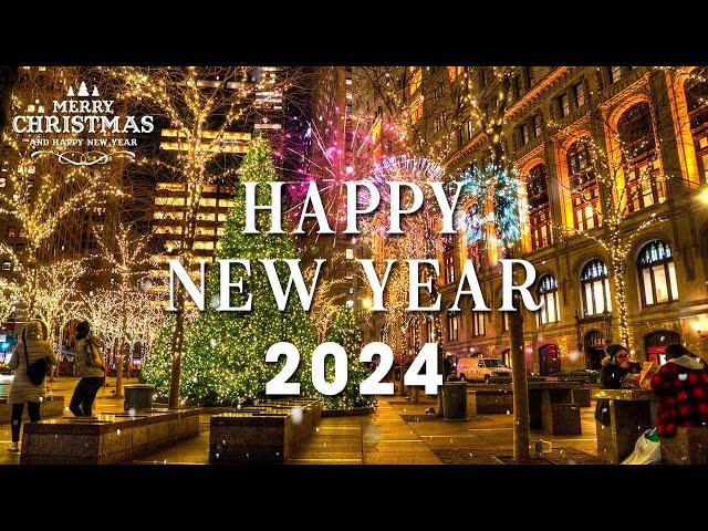 Happy New Year 2024  Best Happy New Year Music 2024  Beautiful New Year's Eve Ambience 2024