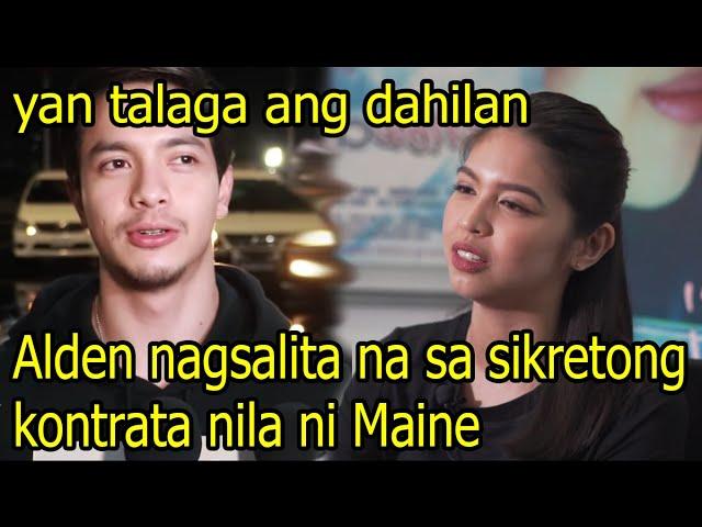 Alden Richards nagsalita na sa sikretong kontrata nila ni Maine Mendoza