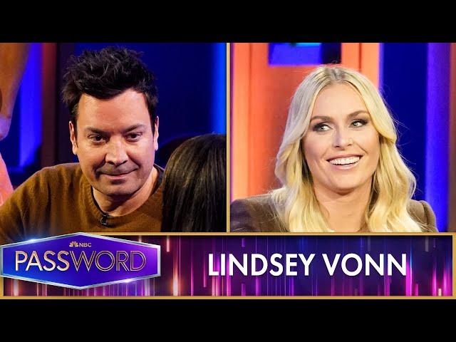 Lindsey Vonn and Jimmy Fallon Battle It Out in an Intense Round of Password