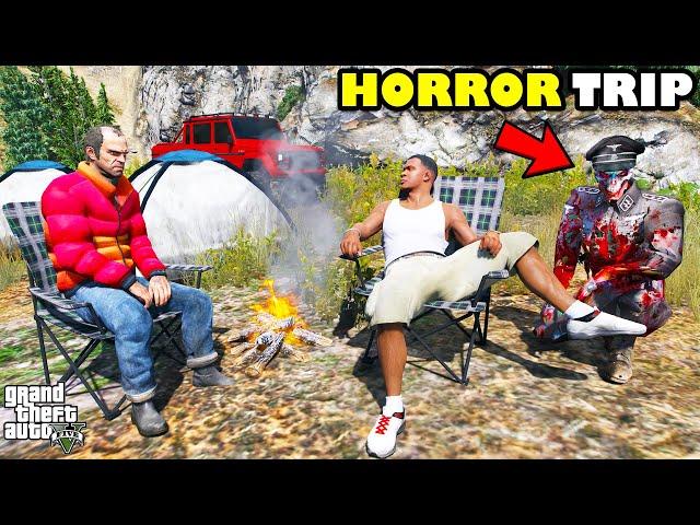 Franklin Went On A Horror Friends Trip In GTA 5 | SHINCHAN and CHOP