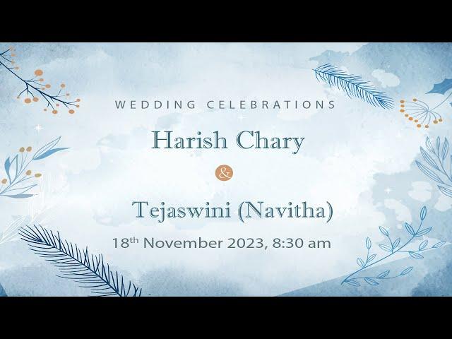 Harish Chary weds Tejaswini