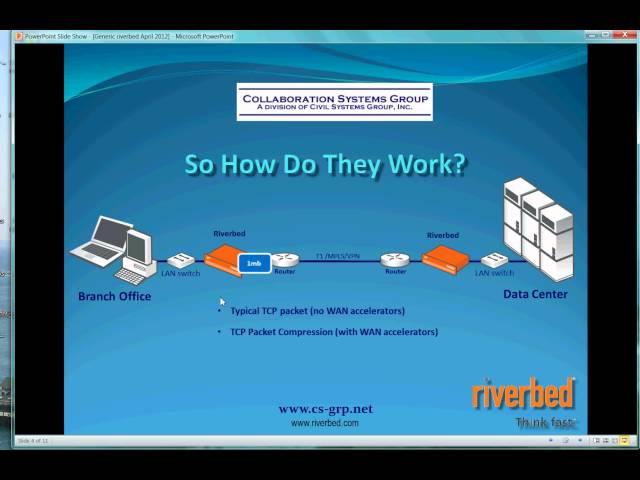 Riverbed Steelhead WAN accelerators -What do they do?