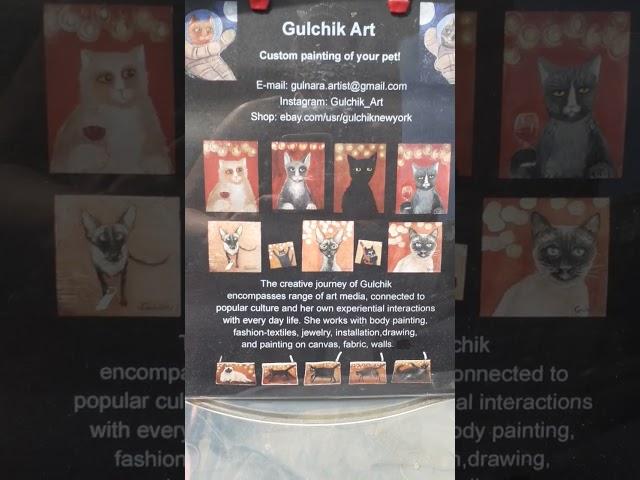 Cats! Miniature paintings and prints by Gulchik Art for sale!