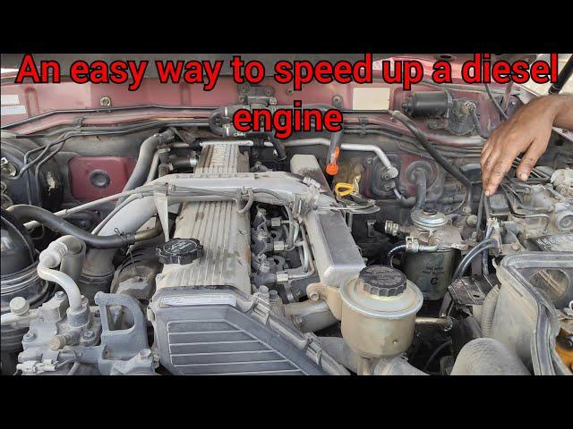 An easy way to speed up a diesel engine // 1hd t engine diesel pump setting