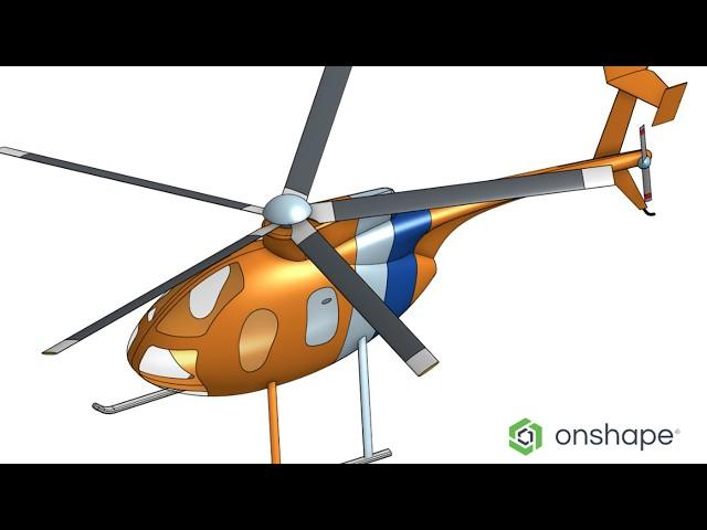 Surface Modeling a Helicopter in Onshape