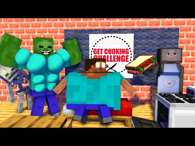 Monster School : TV Woman & COOKING Challenge - Minecraft Animation