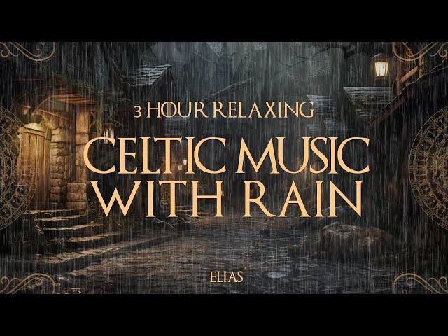 Relaxing Celtic Music with Rain 11 Hours Alley lane in a fantasy medieval city#medievalmusic