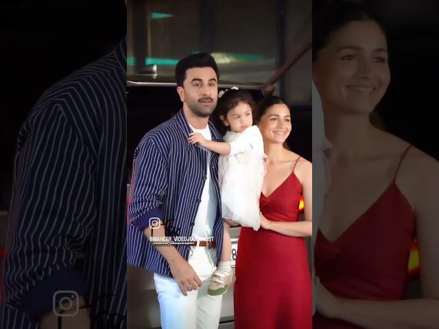 #aliabhatt #ranveerkapoor and their lil princess raha