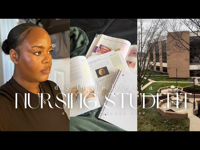 REALISTIC day in the life of a nursing student  clinicals, studying, editing, etc.