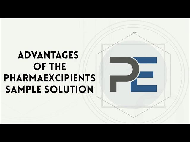 Pharma Excipients Sample Service