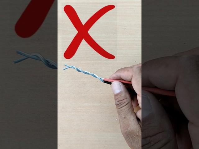 electrician tips: how to joint electric wires #shorts #shortsfeed #wirejoint #electricalwork #iti