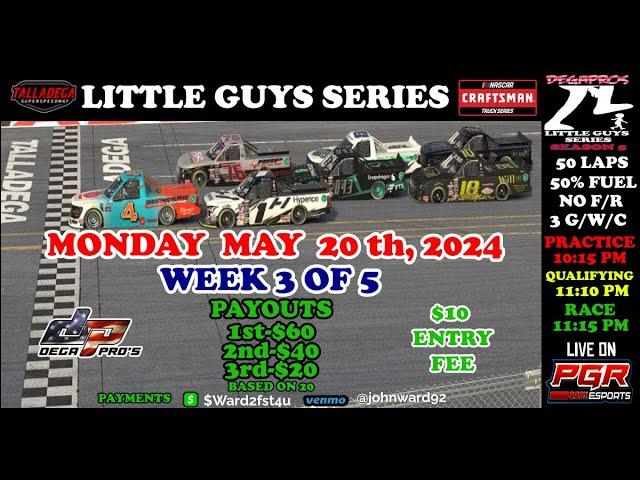 Dega Pros Little Guys Series | Season 5 | Race 3 | Talladega | PGR eSports