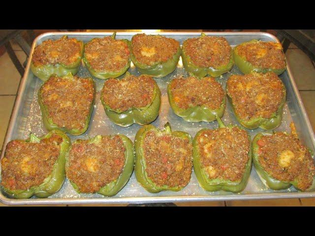 How to make New Orleans Stuffed Bell Peppers.