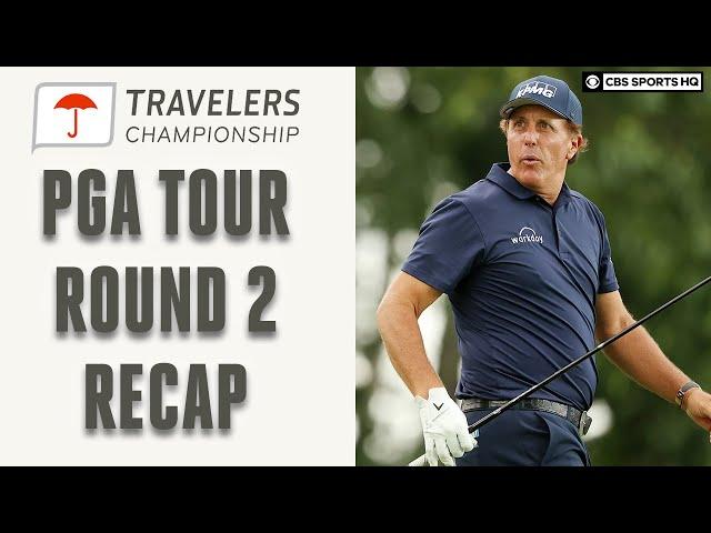 PGA Tour Round 2 Recap of Travelers; Phil Mickelson Leads At -13 | CBS Sports HQ