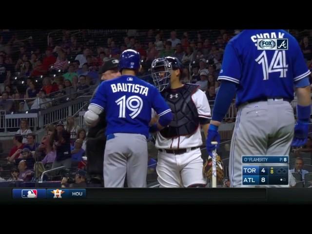 ANOTHER !!! Joey Bats bat flip clears benches