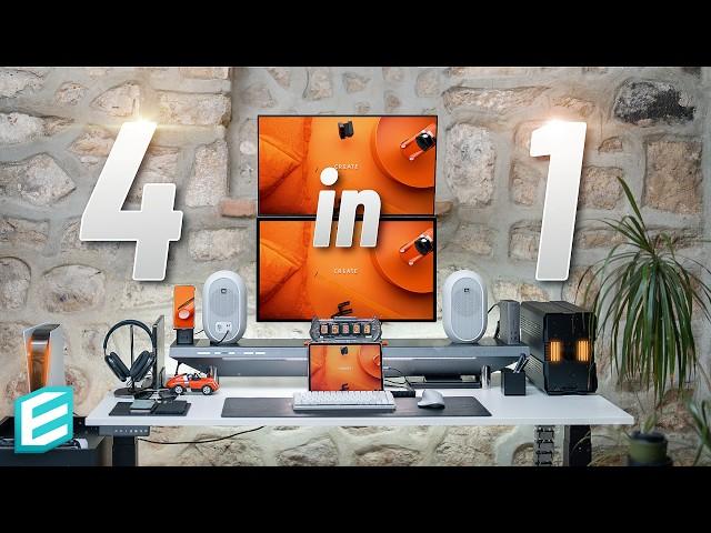 Desk Setup Tour 2024 - My ULTIMATE 4 in 1 Work & Gaming Station