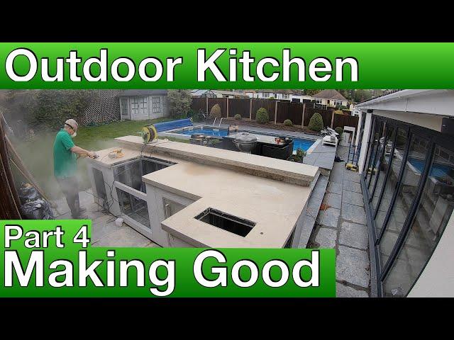 DIY Outdoor Kitchen Build with Concrete Countertop UK | Part 4 - Making Good