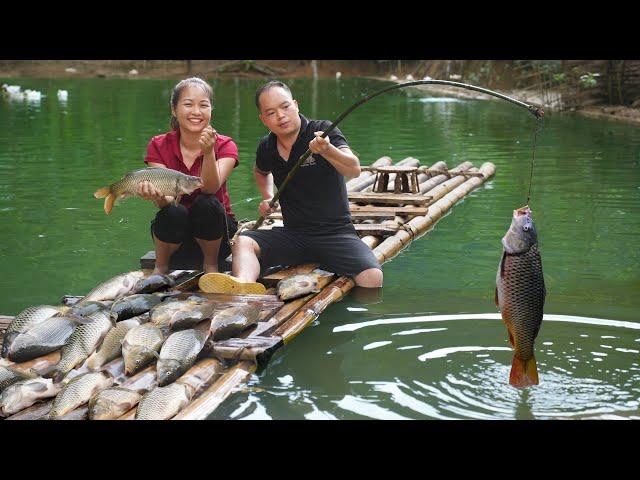 Fishing! Harvesting and Smoked Fish Making Process Goes to market sell