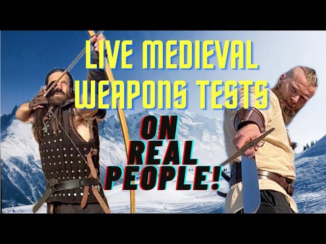 Testing medieval weapons on EACHOTHER