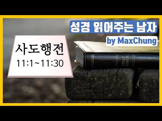 [5분성경읽기] 사도행전 11장 - 성경읽기, 성경듣기, 성경통독, 성경낭독 (성경 읽어주는 남자 by Max Chung)