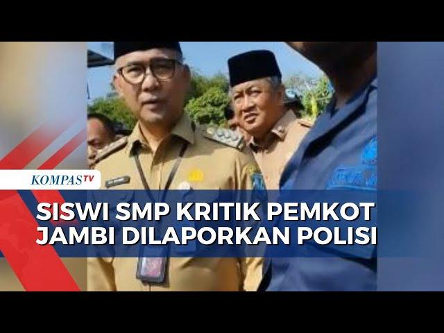 Kritik Pemerintah Kota Jambi, Siswi SMP Dilaporkan ke Polisi