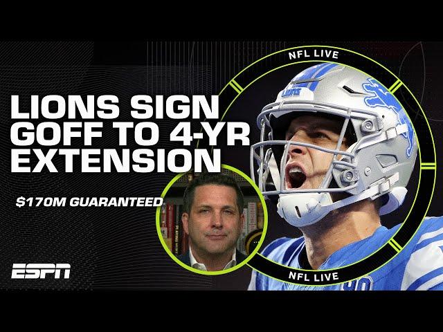 BREAKING: Jared Goff signs 4-yr extension with the Lions  $170M guaranteed  | NFL Live