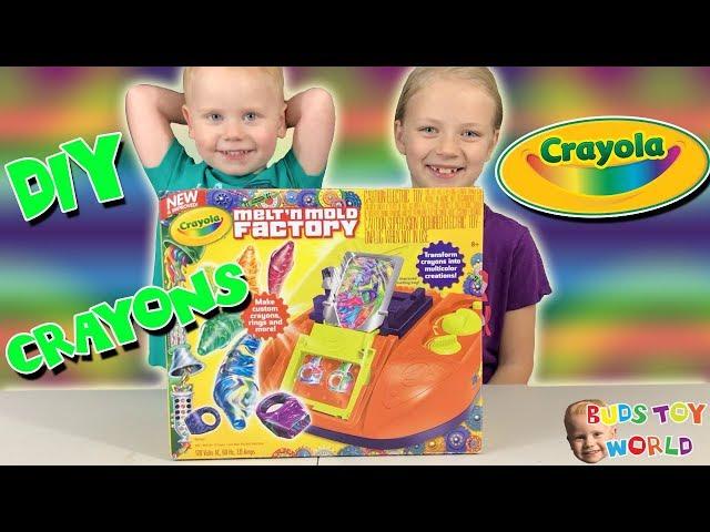 CRAYOLA MELT N MOLD FACTORY CRAYON MAKER KIT REVIEW DIY Crayons Buds Toy World
