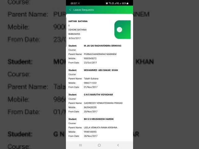 Digital School Mobile App Help - Student's Leave Approval