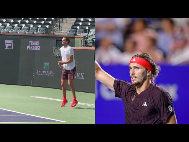 Indian Wells 2025 - Alexander Zverev, Casper Ruud, Qinwen Zheng... practicing in Tennis Paradise