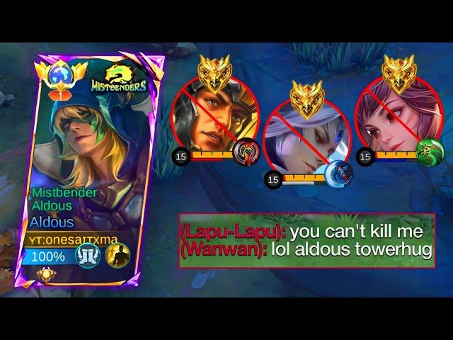 ALDOUS NEW SECRET TRICK TO DOMINATE META UNKILLABLE HEROES IN RANKED GAME!!! (intense match)