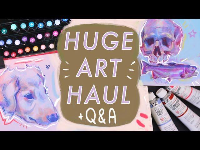  HUGE Art Supply Haul  Answering Your Art Questions!