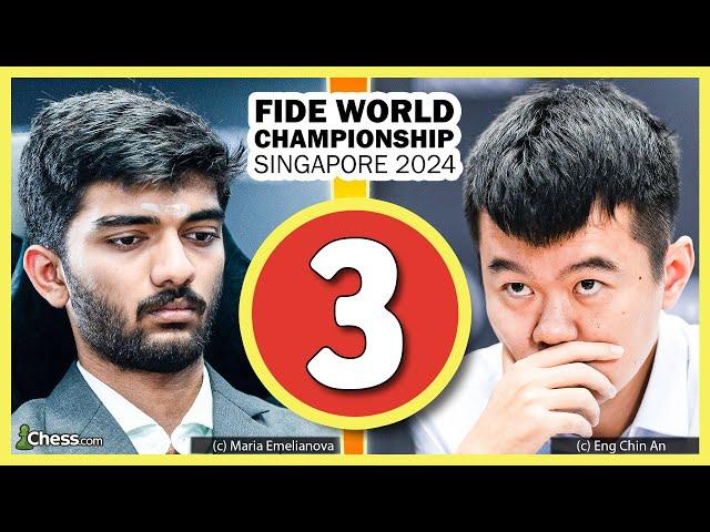 Schach-WM 2024 Partie 3 | Ding Liren vs. Gukesh D.