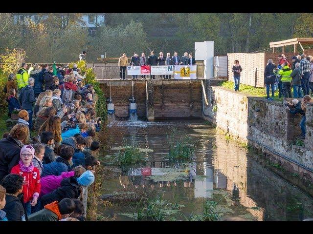 Die Flutung des Hafens in Bad Karlshafen