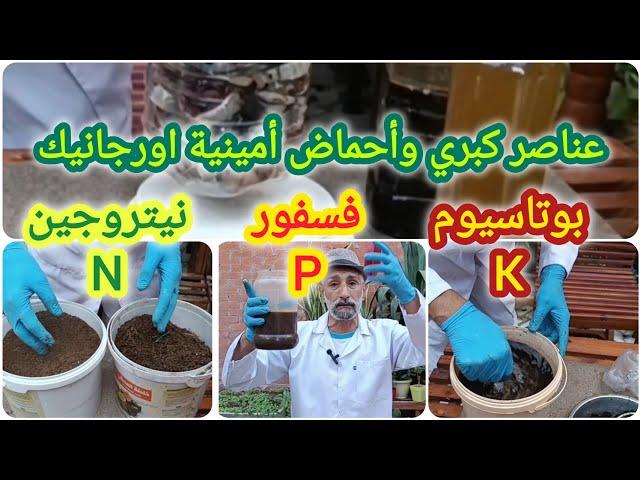 في حلقة واحدة تحضير العناصر الكبرى للنباتات ( NPK ) بمكونات طبيعية